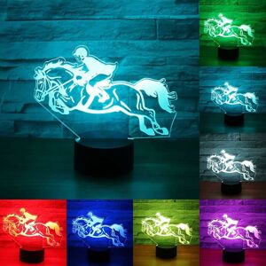 HÉLOISE Horse Racing 3D led Night Light 7 Colors Illusion Lamp Christmas Birthday Present Gift Toy Decoration Lamp