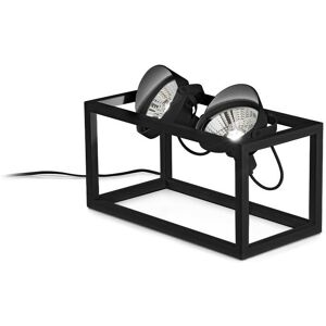 Audio 2 Light Portable Floor Lamp Black, In-Built Switch, Non-Dim - Ideal Lux