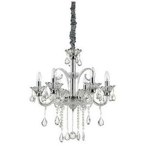 IDEAL LUX Candelabra without lampshades Colossal Clear Glass 6 bulbs 80cm