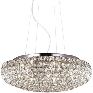 King - 7 Light Small Ceiling Pendant Chrome, G9 - Ideal Lux