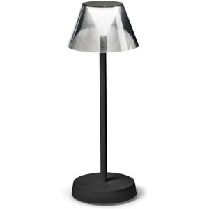 Lolita Dimmable Integrated led Table Lamp Black, In-Built Switch, 3000K, IP54 - Ideal Lux