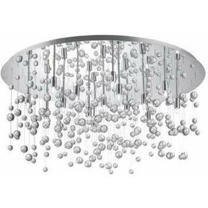 Neve - 15 Light Extra Large Glass Bubbles Semi Flush Ceiling Pendant Chrome, G9 - Ideal Lux