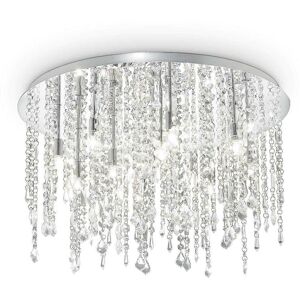 Royal - 12 Light Medium Semi Flush Ceiling Pendant Chrome, G9 - Ideal Lux