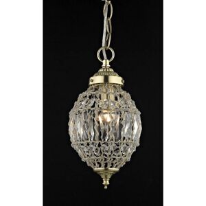 28-impex - Pendant light Bombay Nacré Small satin brass pendant 1 bulb 28.5cm