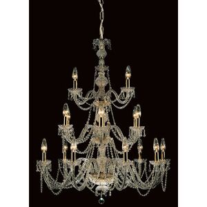 28-IMPEX Chandelier without lampshades Modra Gold 18 bulbs 115cm