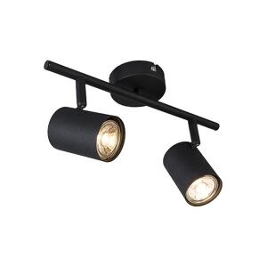 QAZQA Industrial Adjustable Spotlight Black - Jeana 2 - Black