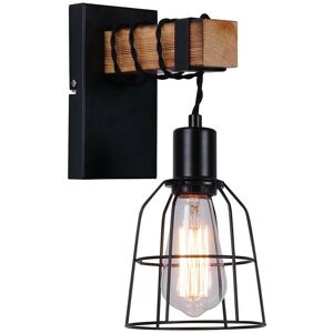 Ponte - Industrial And Retro Wall Lamp Black 1 Light , E27 - Italux