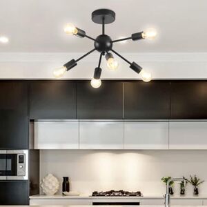 Wottes - Industrial Ceiling Light Indoor Chandelier Creative Sputnik Pendant Lamp for Kitchen Hallway Doorway 6 Lights