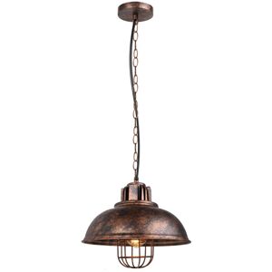 Wottes - Vintage Ceiling Pendant Light Adjustable Hanging Lamp Metal Indoor Chandelier - 1 Pcs Rust