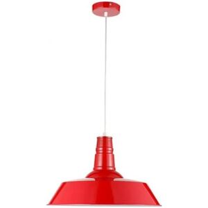 PRIVATEFLOOR Industrial pendant lamp Red Metal, Metal - Red