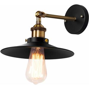 RHAFAYRE Industrial Vintage Retro Wall Lamp Iron Lampshade E27 Ceiling Lamp Sconce Indoor Lights for Kitchen Dining Room Bedroom Restaurant Bar [Energy Class