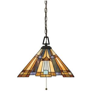 Elstead Inglenook - 3 Light Ceiling Pendant Bronze, Tiffany, E27