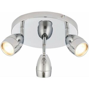LOOPS IP44 Bathroom Ceiling Spotlight Chrome Plate Triple Round Modern Downlight
