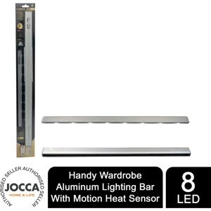 S Handy Wardrobe Aluminum Lighting Bar With Motion Heat Sensor, 8 LED's - Jocca