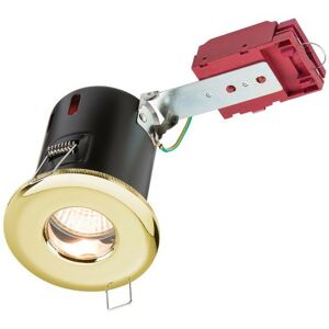 Knightsbridge - Fire-Rated Shower Downlight Brass, 230V IP65 GU10 ic