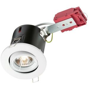 Knightsbridge - Fire-Rated Tilt Downlight White, 230V 50W GU10 ic