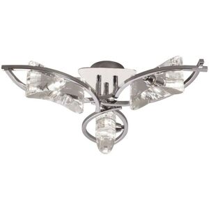 Inspired Lighting - Inspired Mantra - Kromo - Semi Flush Ceiling 3 Light G9, Polished Chrome