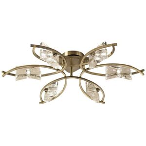 INSPIRED LIGHTING Inspired Mantra - Kromo - Semi Flush Ceiling 6 Light G9, Antique Brass