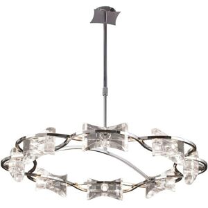 INSPIRED LIGHTING Inspired Mantra - Kromo - Telescopic Semi Flush 8 Light G9 Round, Polished Chrome