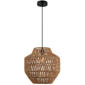 ZAMBELIS Larissa Xanthi Wire Pendent Lamp E27 Max 40W Paper Rope Brown