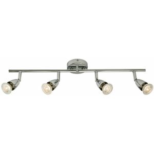 LOOPS Led Adjustable Ceiling Spotlight Chrome Plate Quad GU10 Kitchen Bar Downlight