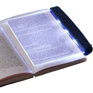 AOUGO LED Book Light, Book Reading Lamp, Flat Book Light, 14.2 x 17.5cm