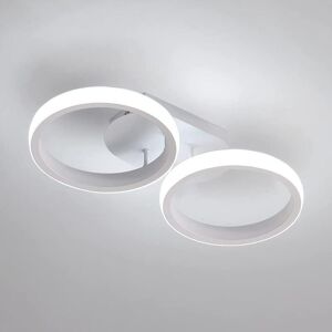 Led ceiling lamp, ceiling lamp 2 rings 22w 1650lm, led lamp Modern round ceiling for kitchen Corridor room bathroom, cold white, 6000-6500k - Comely