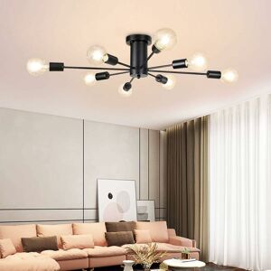 Led ceiling lamp, industrial chandelier E27, 8-light ceiling lamp for living room room kitchen kitchen - Comely