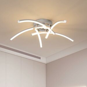 GOECO Led ceiling light 30W modern white design 3000K wave of ceiling lamp for living room bedroom dining room office