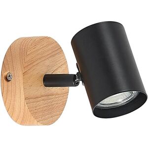 Ceiling Light dimmable (modern) in Black made of Metal for e.g. Living Room & Dining Room (1 light source, GU10) from Lindby - black, light wood