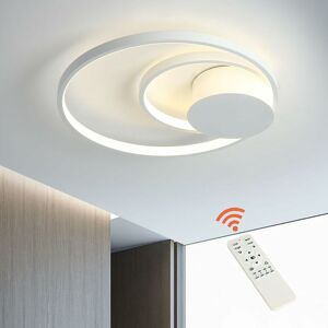 GOECO Modern Dimmable Round led Ceiling Light 3000K-6000K For Living Room Bedroom Dining Room Office White