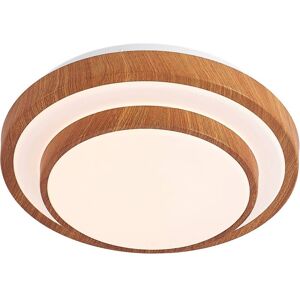 Ceiling Light Vaako (modern) in Brown made of Plastic for e.g. Office & Workroom (1 light source,) from Lindby light wood, white