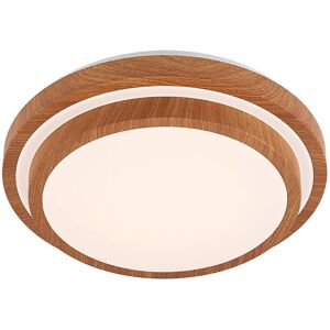 Ceiling Light Vaako (modern) in Brown made of Plastic for e.g. Office & Workroom (1 light source,) from Lindby light wood, white