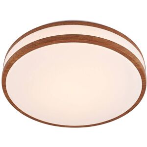 Ceiling Light Viljami (modern) in Brown made of Plastic for e.g. Office & Workroom (1 light source,) from Lindby light wood, white