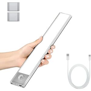 AOUGO Led Closet Lights, Portable Automatic Cabinet Lights, Motion Sensor Lights, Magnetic Wireless usb Charging led Strip Lights, Suitable for Cabinets,