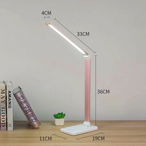 LANGRAY Led Desk Lamp, Dimmable Table Lamps , Support Mobile Phone Wireless Charging,Touch Control Eye Protection, With usb Port/Timer Function