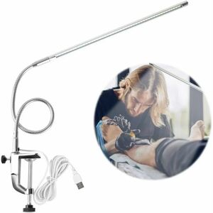 HOOPZI Led Desk Lamp with Clamp, Swivel & Swivel Lights with usb Direction and Brightness Adjustment Clamp for Reading, Study, Tattoo Light, Beauty