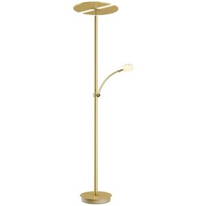 Floor Lamp Anniki dimmable (modern) in Gold made of Metal for e.g. Living Room & Dining Room from Lucande - matt brass