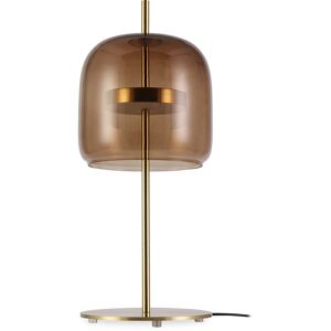 Privatefloor - Table Lamp - led Design Living Room Lamp - Jude Coffee Glass, Metal - Coffee