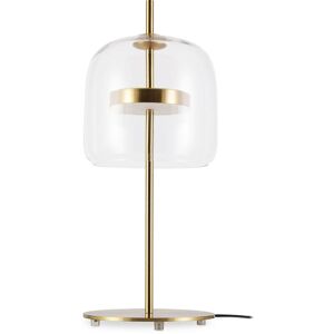 Privatefloor - Table Lamp - led Design Living Room Lamp - Jude Transparent Glass, Metal - Transparent