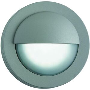 Outdoor - led Outdoor Bulkhead Glass Aluminium Wall Light Grey IP44 - Searchlight