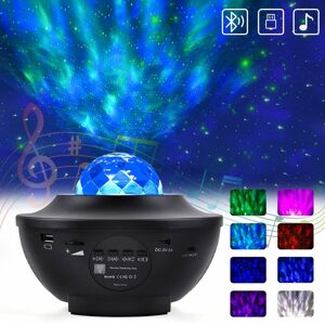 Led Starry Sky Projector, Baby Night Light, Color Changing Music Star Projector with Remote Control Bluetooth Speaker Decorative Mood Light Groofoo