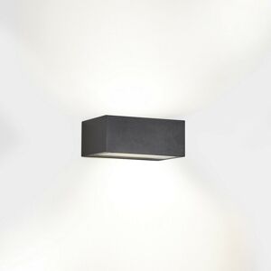 LEDS-C4 Garden wall light Nemesis Glass, aluminum Urban grey, opal 2 bulbs 9cm