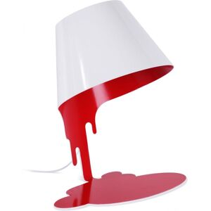 PRIVATEFLOOR Table Lamp - Desk Lamp - Paint Can - Okamoto Red Metal, Metal - Red