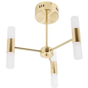 Bernie Ceiling Light Semi Flush 6 Arm Integrated led Fitting - Brass - Litecraft