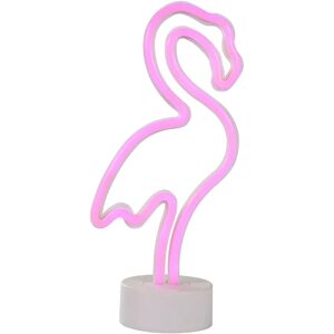 Litecraft - Glow Flamingo Neon Table Lamp Children's Lighting - Pink