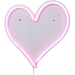 Litecraft - Glow Heart Neon Wall Light Children's Lighting - Pink