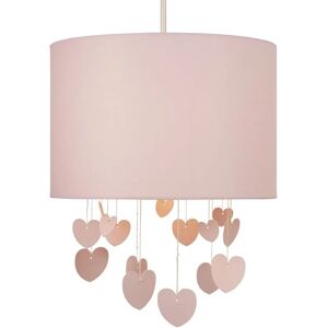 Litecraft - Glow Light Shade 30cm Easy Fit Hearts Mobile Lampshade - Pink