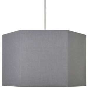 Glow Light Shade 30cm Easy Fit Hexagon Lampshade - Grey - Litecraft