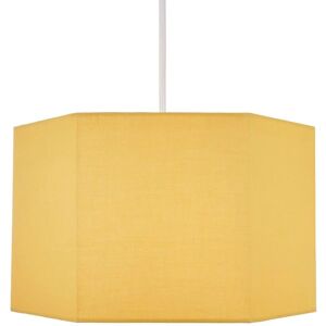 Glow Light Shade 30cm Easy Fit Hexagon Lampshade - Ochre - Litecraft